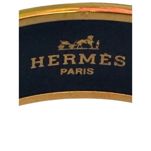 Cert Auth Hermes Enamel Cloisonné “Grand Apparat” Bangle Bracelet Plating - Picture 8 of 16